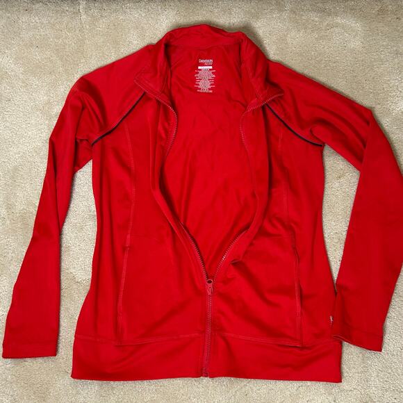 Danskin Now Woman’s Raglan Piped Track Jacket Red Sz S - Picture 7 of 9